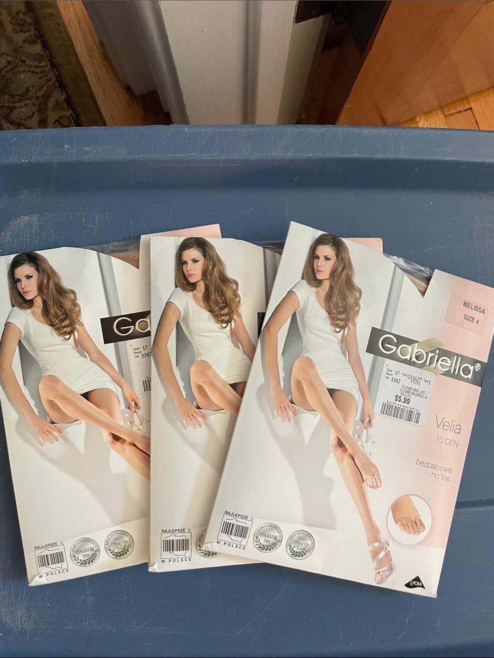 Melissa Gabriella Velia 10 DEN Sheer Footless Tights - Nude